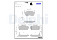 Bromsbeläggssats, skivbroms LP804 Delphi