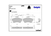 Bromsbeläggssats, skivbroms LP822 Delphi