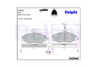 Bromsbeläggssats, skivbroms LP877 Delphi