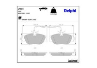 Bromsbeläggssats, skivbroms LP909 Delphi