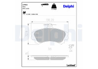 Bromsbeläggssats, skivbroms LP993 Delphi