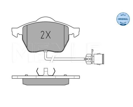 Bromsbeläggssats, skivbroms MEYLE-ORIGINAL Quality 025 206 7619/W, bild 2