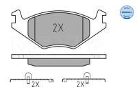 Bromsbeläggssats, skivbroms MEYLE-ORIGINAL Quality 025 208 8715