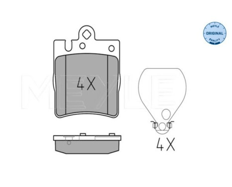 Bromsbeläggssats, skivbroms MEYLE-ORIGINAL Quality 025 218 9915, bild 2