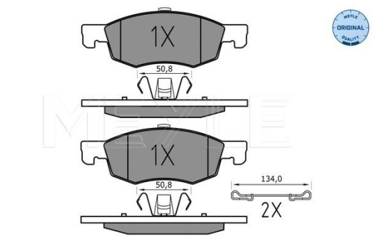 Bromsbeläggssats, skivbroms MEYLE-ORIGINAL Quality 025 221 4317