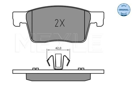 Bromsbeläggssats, skivbroms MEYLE-ORIGINAL Quality 025 223 4519