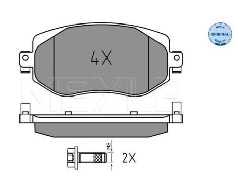 Bromsbeläggssats, skivbroms MEYLE-ORIGINAL Quality 025 226 1019