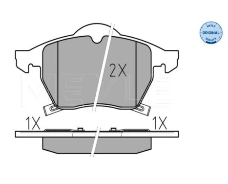 Bromsbeläggssats, skivbroms MEYLE-ORIGINAL Quality 025 231 1619/W, bild 3