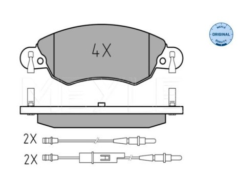 Bromsbeläggssats, skivbroms MEYLE-ORIGINAL Quality 025 232 7617/W, bild 2