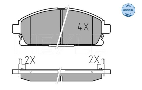 Bromsbeläggssats, skivbroms MEYLE-ORIGINAL Quality 025 234 2016/W, bild 2