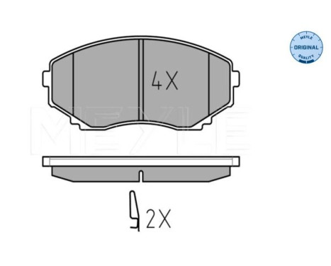 Bromsbeläggssats, skivbroms MEYLE-ORIGINAL Quality 025 235 1516/W, bild 2