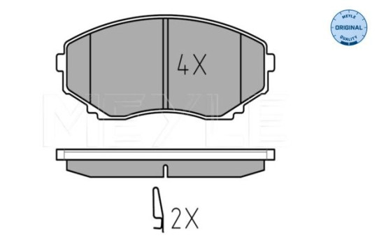 Bromsbeläggssats, skivbroms MEYLE-ORIGINAL Quality 025 235 1516/W, bild 2