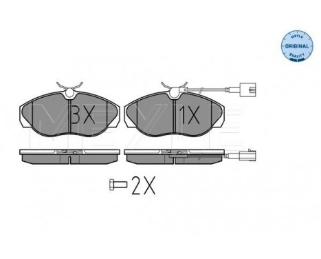Bromsbeläggssats, skivbroms MEYLE-ORIGINAL Quality 025 236 0219/W