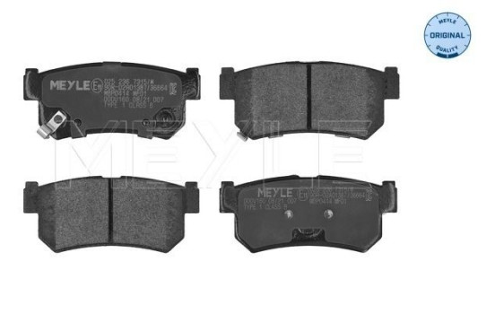 Bromsbeläggssats, skivbroms MEYLE-ORIGINAL Quality 025 236 7315/W