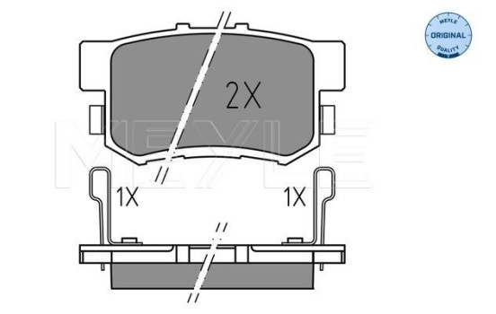 Bromsbeläggssats, skivbroms MEYLE-ORIGINAL Quality 025 237 3615
