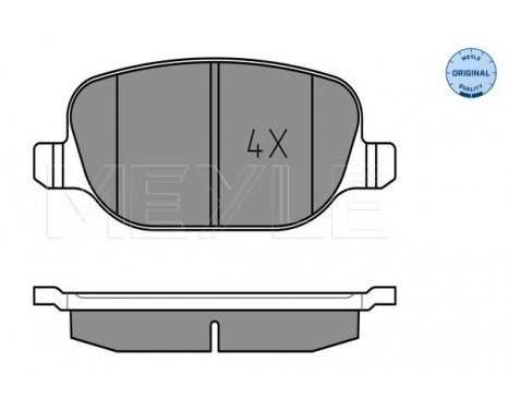 Bromsbeläggssats, skivbroms MEYLE-ORIGINAL Quality 025 237 6017