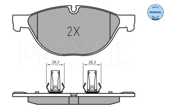 Bromsbeläggssats, skivbroms MEYLE-ORIGINAL Quality 025 238 9518, bild 2