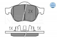 Bromsbeläggssats, skivbroms MEYLE-ORIGINAL Quality 025 239 9617/W