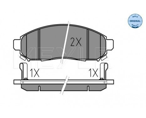 Bromsbeläggssats, skivbroms MEYLE-ORIGINAL Quality 025 242 2716/W