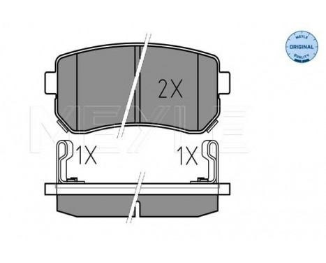 Bromsbeläggssats, skivbroms MEYLE-ORIGINAL Quality 025 243 2015/W