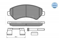 Bromsbeläggssats, skivbroms MEYLE-ORIGINAL Quality 025 244 6619/W2