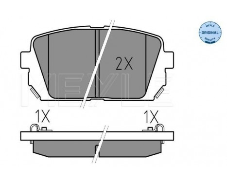 Bromsbeläggssats, skivbroms MEYLE-ORIGINAL Quality 025 244 9116/W
