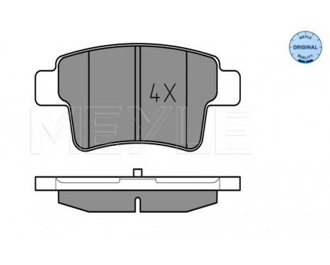 Bromsbeläggssats, skivbroms MEYLE-ORIGINAL Quality 025 245 4016