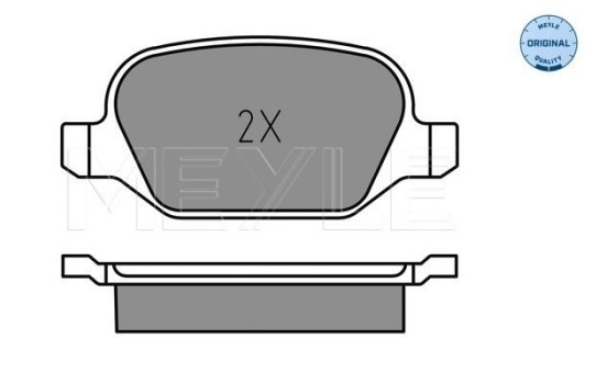 Bromsbeläggssats, skivbroms MEYLE-ORIGINAL Quality 025 252 3717, bild 2