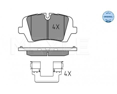 Bromsbeläggssats, skivbroms MEYLE-ORIGINAL Quality 025 257 2016
