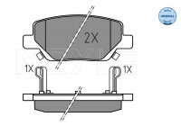 Bromsbeläggssats, skivbroms MEYLE-ORIGINAL: True to OE. 025 224 4918