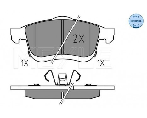Bromsbeläggssats, skivbroms MEYLE-ORIGINAL: True to OE. 025 259 0621
