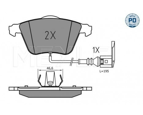 Bromsbeläggssats, skivbroms MEYLE-PD: Advanced design and technology. 025 240 2120/PD