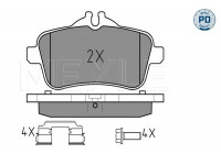 Bromsbeläggssats, skivbroms MEYLE-PD: Advanced design and technology. 025 252 1516/PD