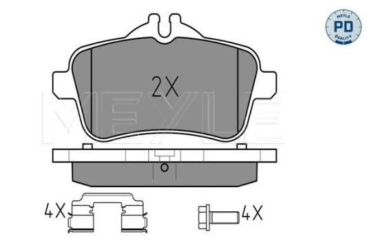 Bromsbeläggssats, skivbroms MEYLE-PD: Advanced design and technology. 025 252 1516/PD