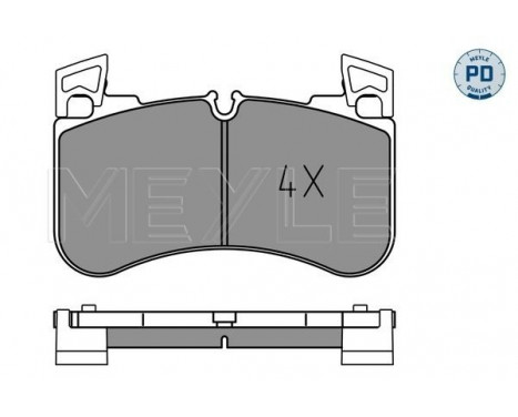 Bromsbeläggssats, skivbroms MEYLE-PD: Advanced performance and design. 025 205 8117/PD