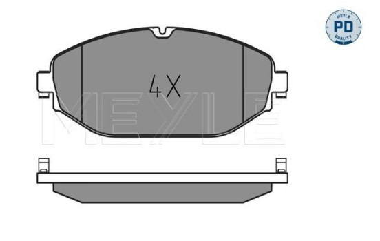 Bromsbeläggssats, skivbroms MEYLE-PD: Advanced performance and design. 025 220 7619/PD
