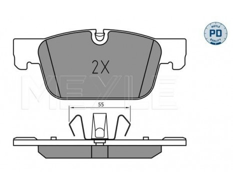 Bromsbeläggssats, skivbroms MEYLE-PD: Advanced performance and design. 025 220 9817/PD