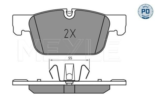 Bromsbeläggssats, skivbroms MEYLE-PD: Advanced performance and design. 025 220 9817/PD