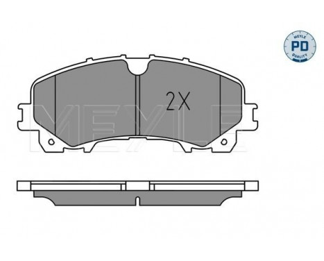 Bromsbeläggssats, skivbroms MEYLE-PD: Advanced performance and design. 025 221 1716/PD