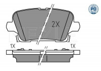 Bromsbeläggssats, skivbroms MEYLE-PD: Advanced performance and design. 025 221 2317/PD