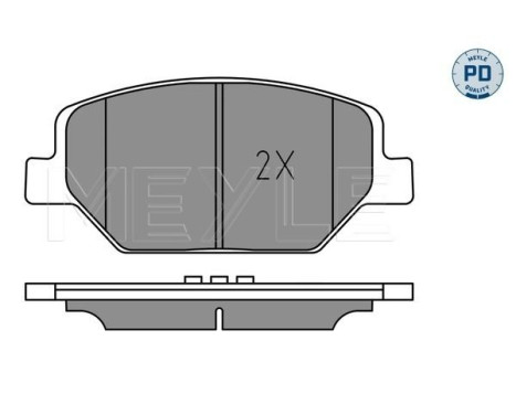 Bromsbeläggssats, skivbroms MEYLE-PD: Advanced performance and design. 025 221 3819/PD, bild 2