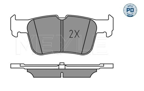 Bromsbeläggssats, skivbroms MEYLE-PD: Advanced performance and design. 025 222 3116/PD, bild 2