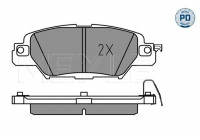 Bromsbeläggssats, skivbroms MEYLE-PD: Advanced performance and design. 025 223 3214/PD