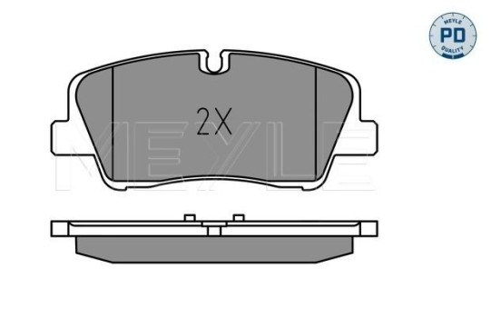 Bromsbeläggssats, skivbroms MEYLE-PD: Advanced performance and design. 025 223 7017/PD, bild 2