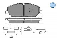 Bromsbeläggssats, skivbroms MEYLE-PD: Advanced performance and design. 025 224 2020/PD