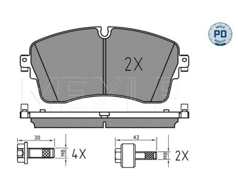 Bromsbeläggssats, skivbroms MEYLE-PD: Advanced performance and design. 025 224 8517/PD