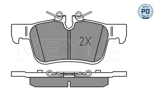 Bromsbeläggssats, skivbroms MEYLE-PD: Advanced performance and design. 025 225 6816/PD