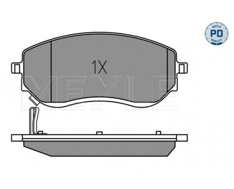 Bromsbeläggssats, skivbroms MEYLE-PD: Advanced performance and design. 025 226 6021/PD, bild 2
