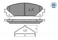 Bromsbeläggssats, skivbroms MEYLE-PD: Advanced performance and design. 025 244 5218/PD
