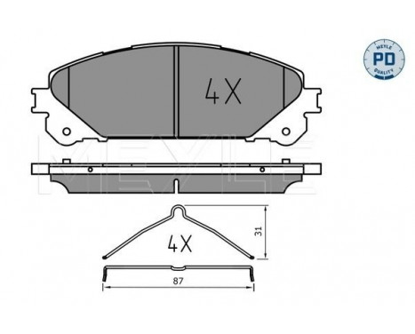 Bromsbeläggssats, skivbroms MEYLE-PD: Advanced performance and design. 025 244 5218/PD